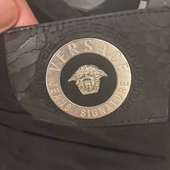 Vintage Versace Jeans Signature Stretchy Black Pants - Picture 4 of 5